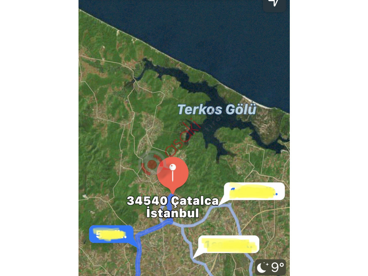 Çatalca çanakça mahallesi villa İmarlı 1.420 m2 satılı arsa - Büyük 1