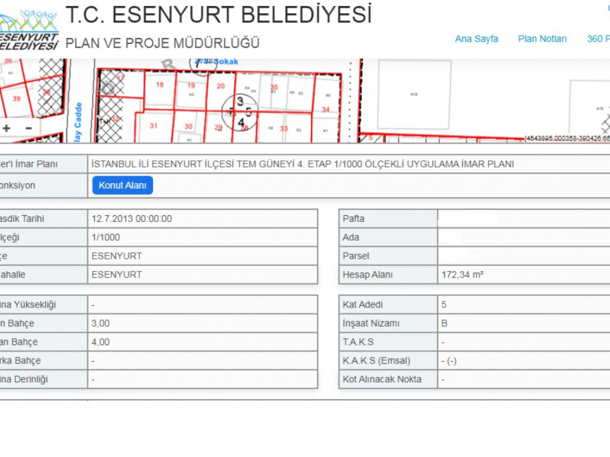 ESENYURT İNCİRTEPE MAH 172 m2 SATILIK ARSA