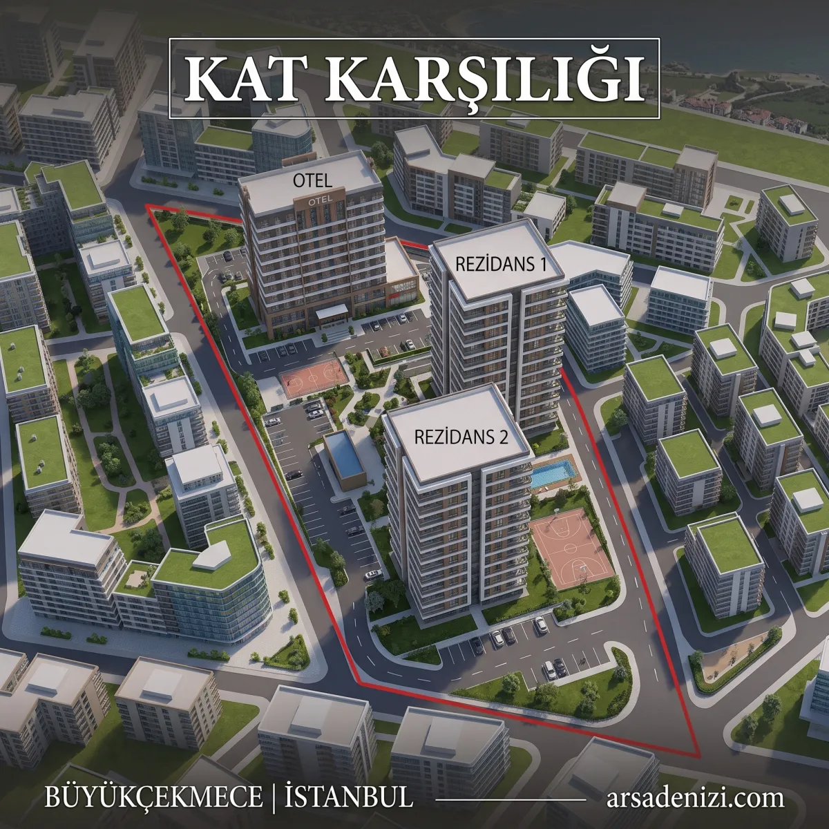 B&uuml;y&uuml;k&ccedil;ekmece Mimarsinan'da 150 Dairelik Kat Karşılığı Arsa