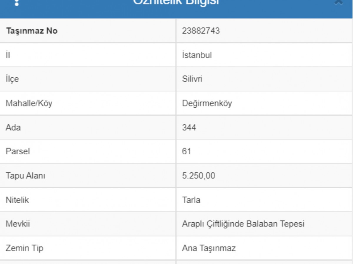 SİLİVRİ DEĞİRMENKÖY'DE TAMAMI ARAÇ TAKASLI SATILIK TARLA - Büyük 1