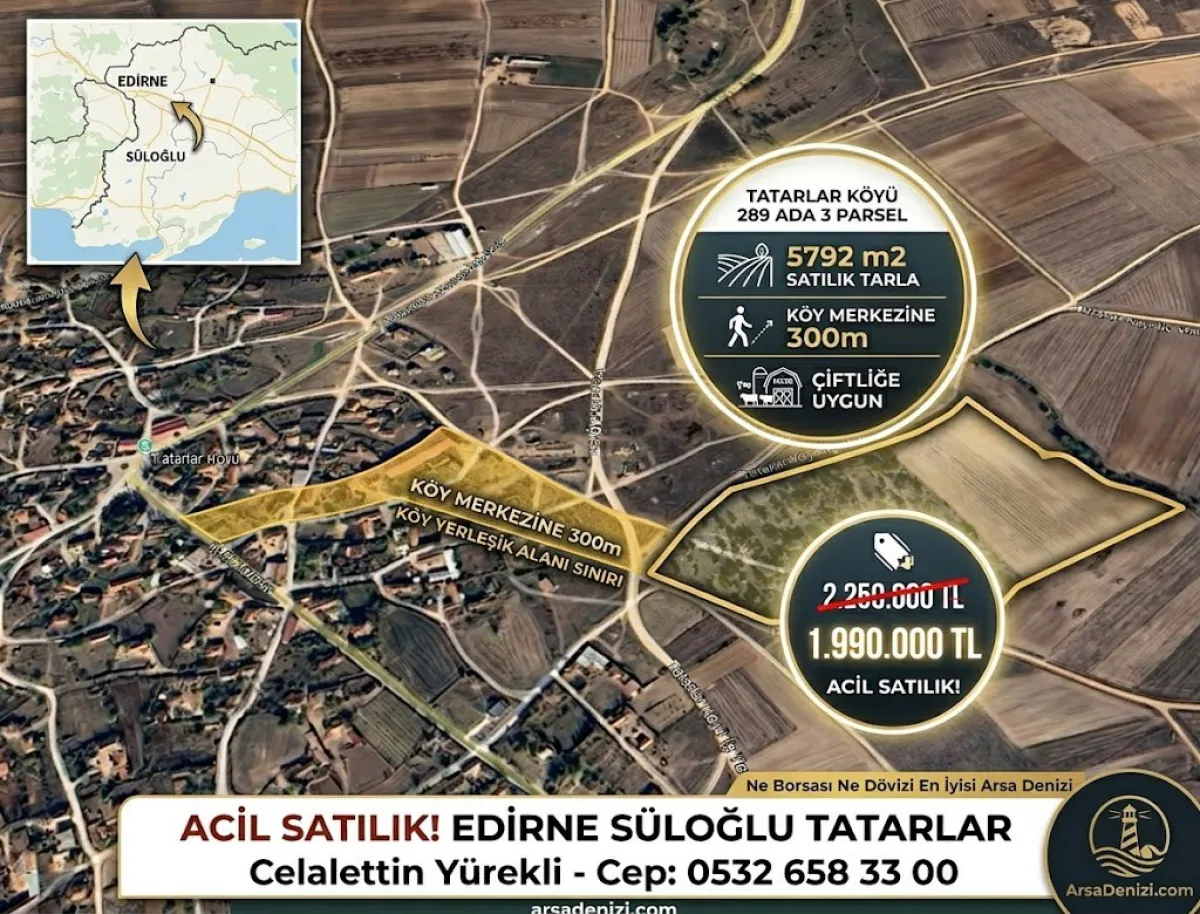 📢 EDİRNE S&Uuml;LOĞLU TATARLAR'DA KA&Ccedil;IRILMAYACAK ACİL FIRSAT! - Büyük 17