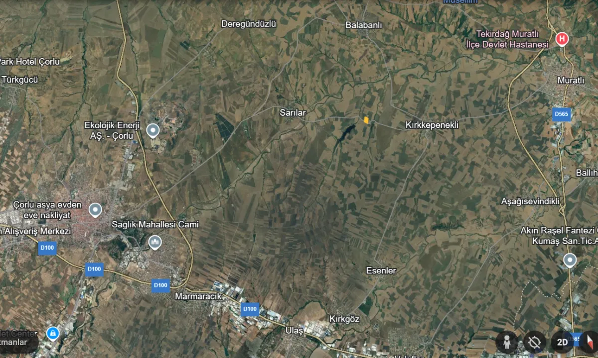 Asfalta cephe Çorlu Muratlı Arası 15.700 m2 Satılık Tarla Acill - Büyük 4