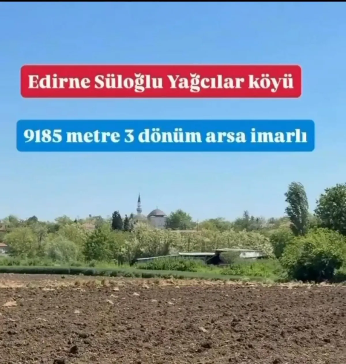 K&ouml;y Dibi 9.185 m&sup2; 3.000 m&sup2; Arsa Olarak Ayrılabilir - Büyük 1