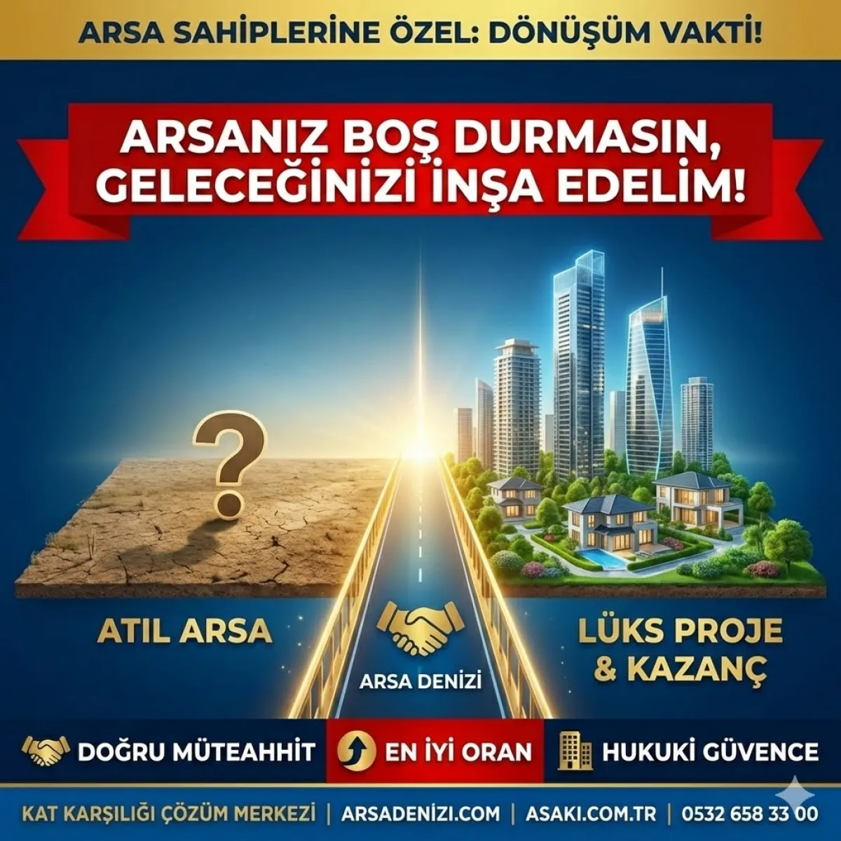 ARSANIZ BOŞ DURMASIN, GELECEĞİNİZİ İNŞA EDELİM! 🔑