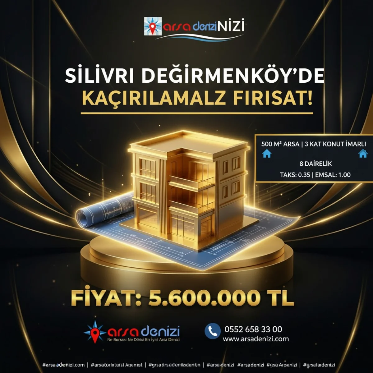 Silivri Değirmenk&ouml;y&rsquo;de İnşaata Hazır Konut İmarı!