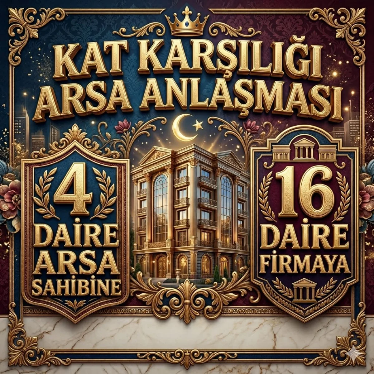 Tekirdağ Hayrabolu'da 16 Daire Firmaya 4 Daire Toprak Sahibine