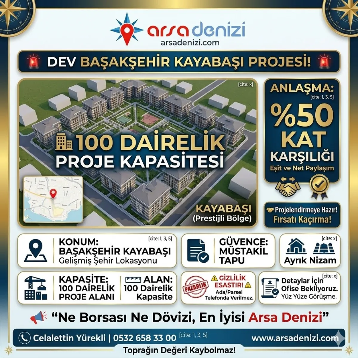 🚨 BAŞAKŞEHİR KAYABAŞI'NDA M&Uuml;TEAHHİTLERE &Ouml;ZEL: 100 DAİRELİK