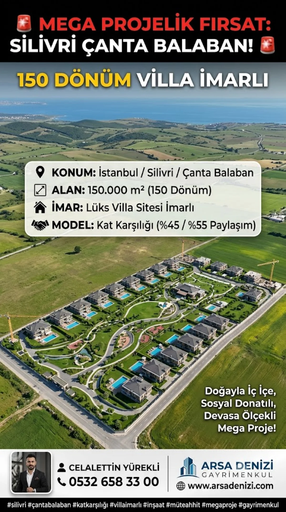 &Ccedil;anta Balabanda 150 D&ouml;n&uuml;m Villa İmarlı Kat Karşılığı Arsa
