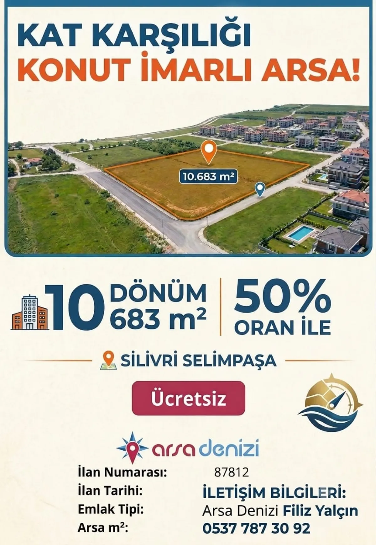 Selimpaşa'da Y&uuml;zde 50 Oranla Kat Karşığı Arsa