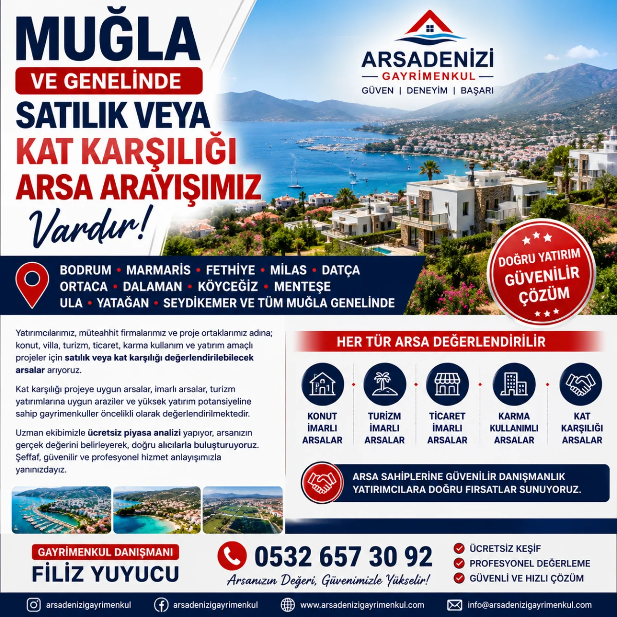 Muğla'nın Her Noktasındaki Arsa Sahiplerine &Ccedil;&ouml;z&uuml;m Sunuyoruz.