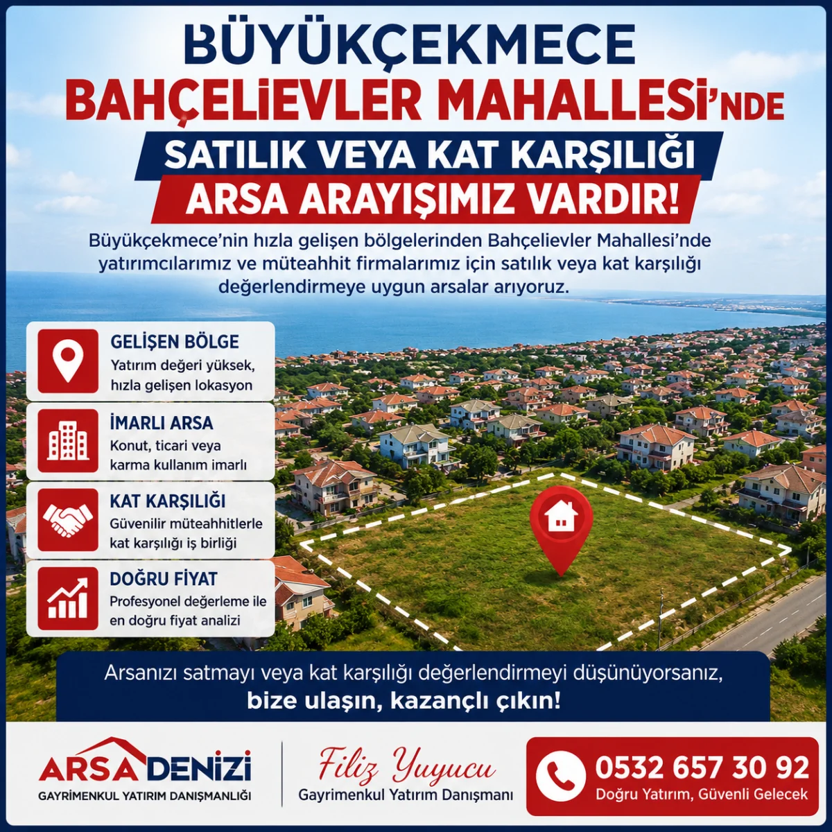 Satılık Veya Kat Karşılığı Değerlendirmeye Uygun Arsalar Arıyoruz