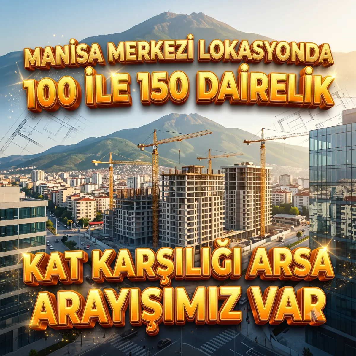 MANİSA MERKEZDE KAT KARŞILIĞI ARSA ARIYORUZ!