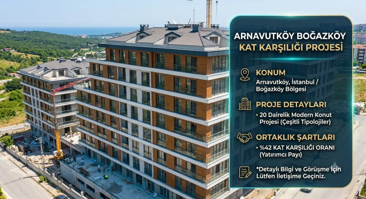 Arnavutk&ouml;y'de 20 Dairelik Y&uuml;zde 42 Oranla Karşılıgı Arsa