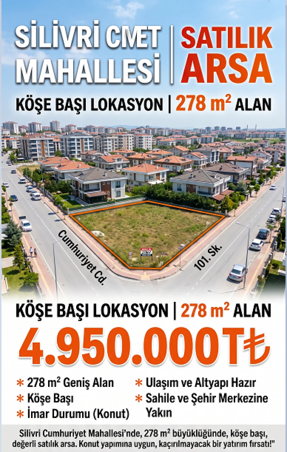 Silivri Cumhuriyet Mahallesi'nde Ka&ccedil;ırılmayacak Yatırım Fırsatı!