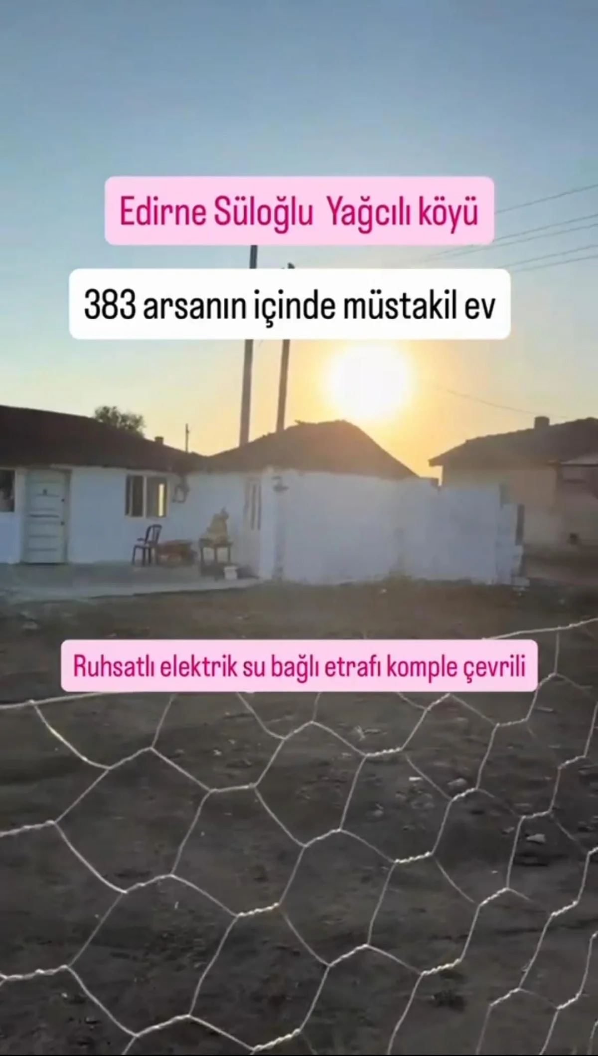 Edirne S&uuml;loğlu Yağcılı&rsquo;da 383 m&sup2; Arsa İ&ccedil;erisinde Ruhsatlı M&uuml;staki - Büyük 0