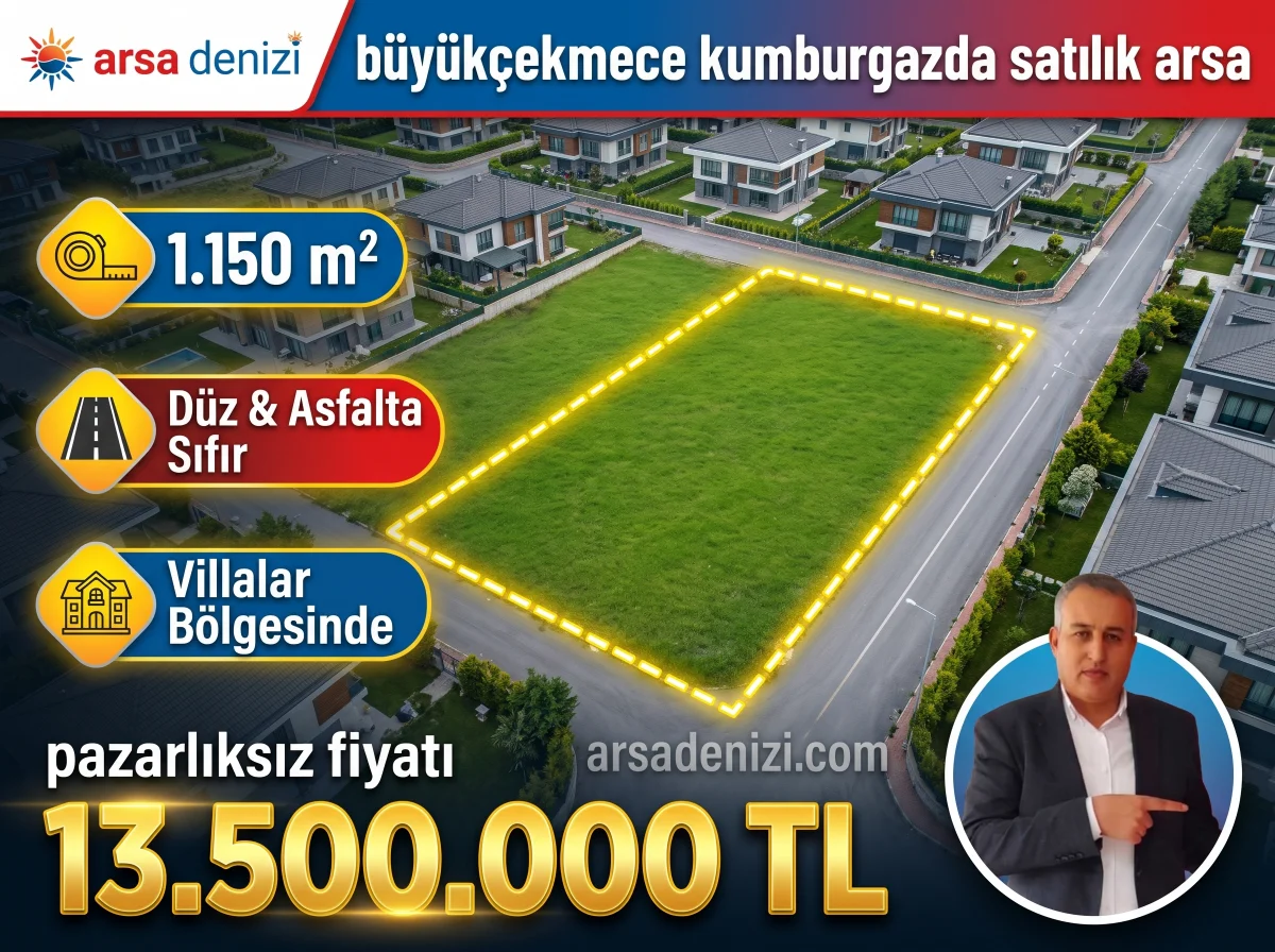Kumburgaz'da Ka&ccedil;ırılmayacak Fırsat! 1.150 m&sup2; Satılık Arsa